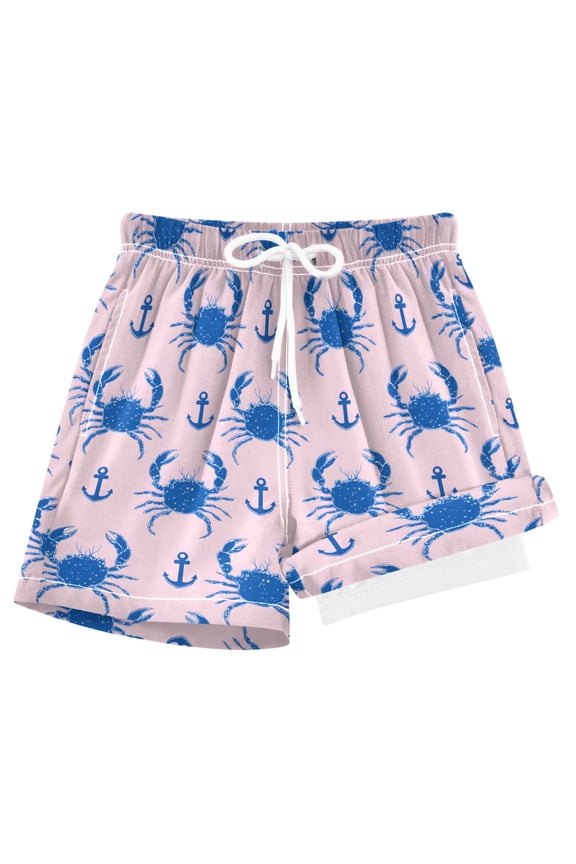 Anchor Crabs Boys Swim Trunks Beach Swimsuit Shorts Boxer 8Y