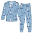 thumbnail image 1 of joogoo Anchors Ships 2 Piece Long Sleeve Tee and Pants Cotton Pajama Set 8Y, 1 of 7