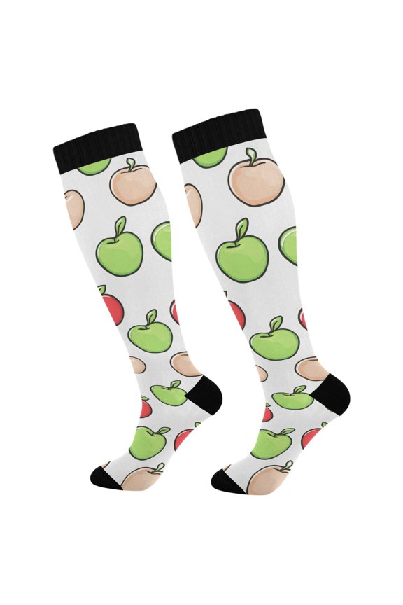 Apples Fruits Socks Women Men Knee High Sock