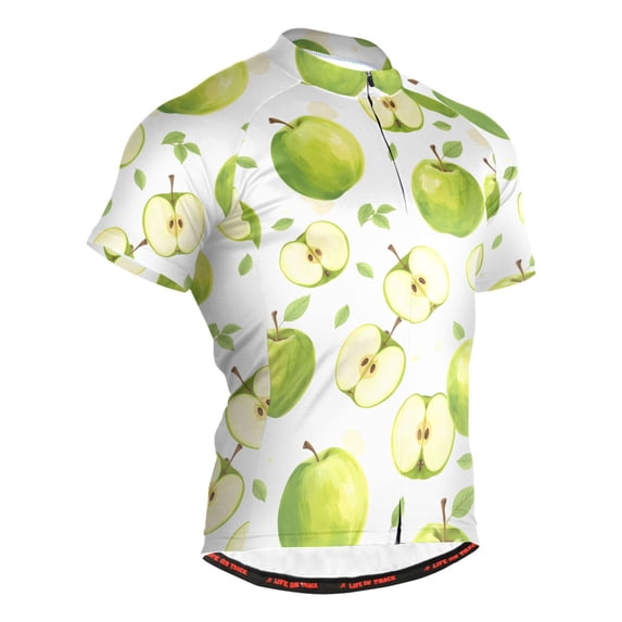 joogoo Apples Pattern Men's Cycling Jerseys Mountain Bike Short Sleeve Tops XL