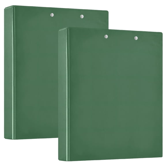 joogoo Army Green Hardcover 3 Ring Binder 1.5" Round Rings Interior Pockets Binders Organizer 2 Pack