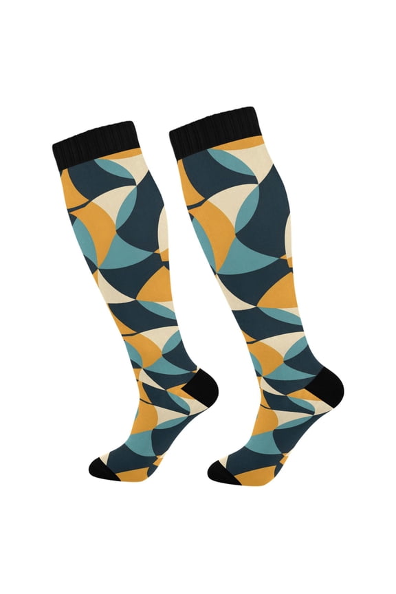 Art Lines Socks Women Men Knee High Sock