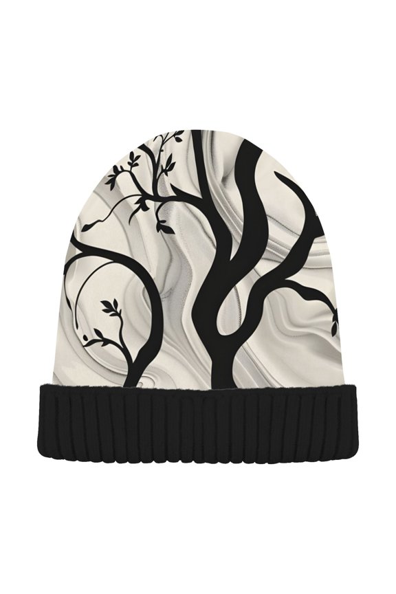 Artistic Tree Branch Beanie Hats Men Women Cuffed Skull Cap Winter Warm Knit Thick Beanies