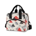 thumbnail image 1 of joogoo Artistic Triangle Geometry Insulated Lunch Bags Reusable Cooler Box with Shoulder Strap, 1 of 6