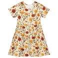 thumbnail image 1 of joogoo Autumn Flower Girls' Short Sleeve Dress Kids Dresses 2T, 1 of 8