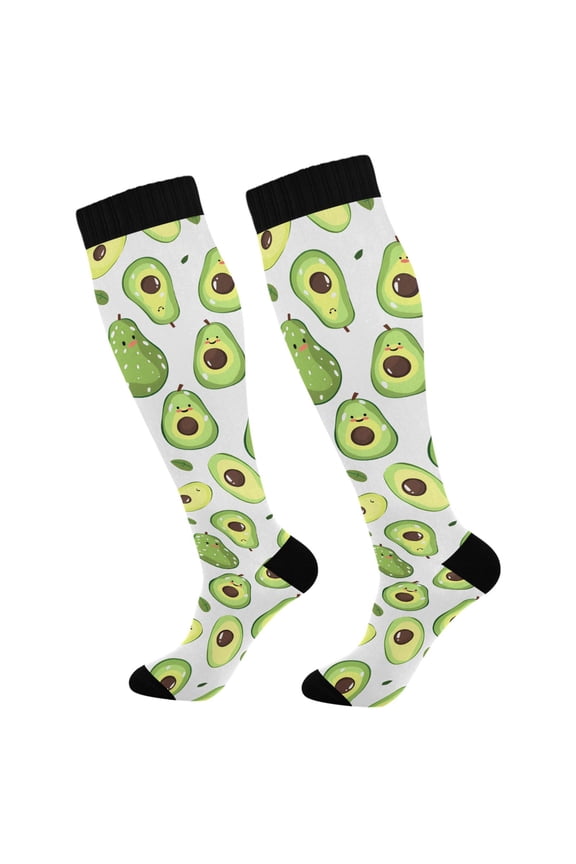 Avocado Socks Women Men Knee High Sock