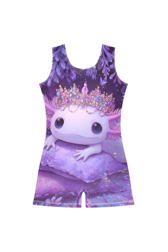 Axolotl Dreamy Butterfly Pattern Girls Leotards Gymnastics Tumbling Outfit Biketard Unitard 9-10Years
