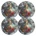 thumbnail image 1 of joogoo Ball on Christmas Tree Round Plate Mats for Dining Table Placemat Set of 4 Holiday Decoration, 1 of 7