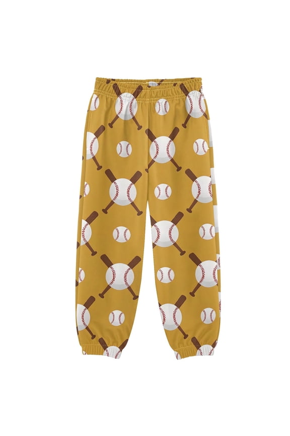 Baseball Balls Bats Boys' Sweatpants Jogger Pants 9-10Y