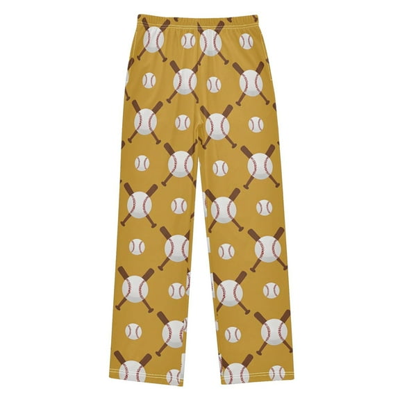 joogoo Baseball Balls Bats Pajama Pants Pj Bottoms Sleepwear Lounge L