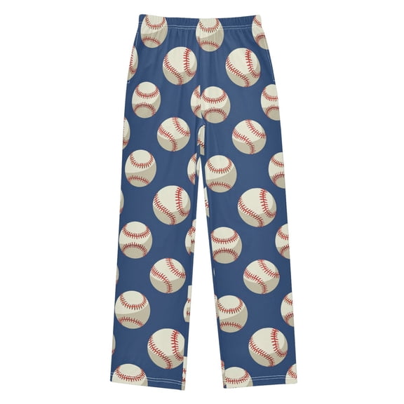 joogoo Baseball Blue Pajama Pants Pj Bottoms Sleepwear Lounge S