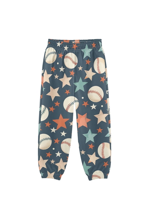 Baseball Cartoon Stars Boys' Sweatpants Jogger Pants 3T