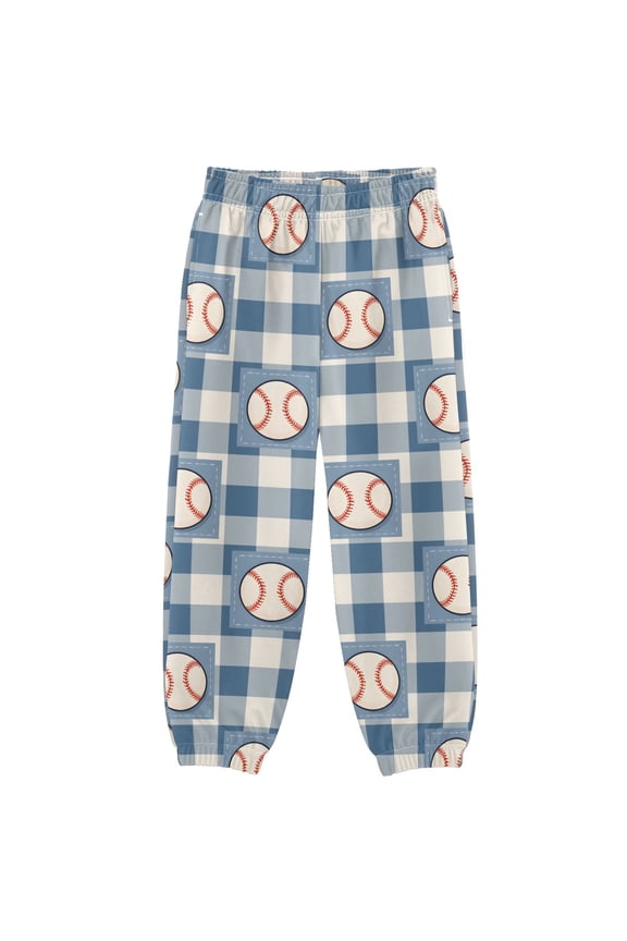 Baseball Checkered Boys' Sweatpants Jogger Pants 4T