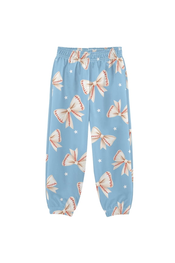 Baseball Coquette Bows Boys' Sweatpants Jogger Pants 4T