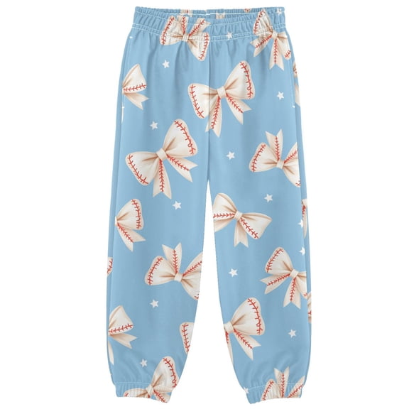 joogoo Baseball Coquette Bows Boys' Sweatpants Jogger Pants 9-10Y