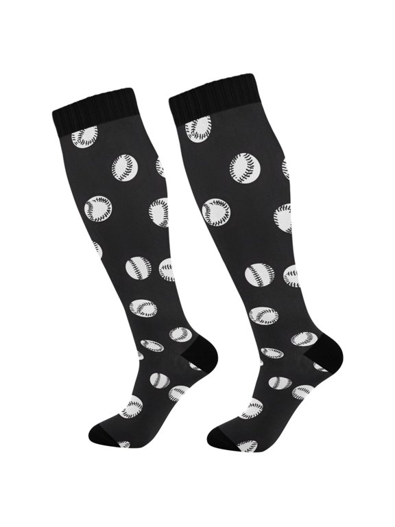 Baseball Pattern Socks Women Men Knee High Sock