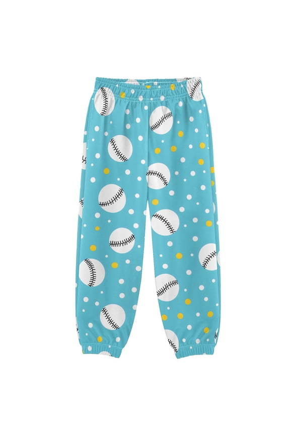 Baseball Polka Dots Boys' Sweatpants Jogger Pants 7-8Y