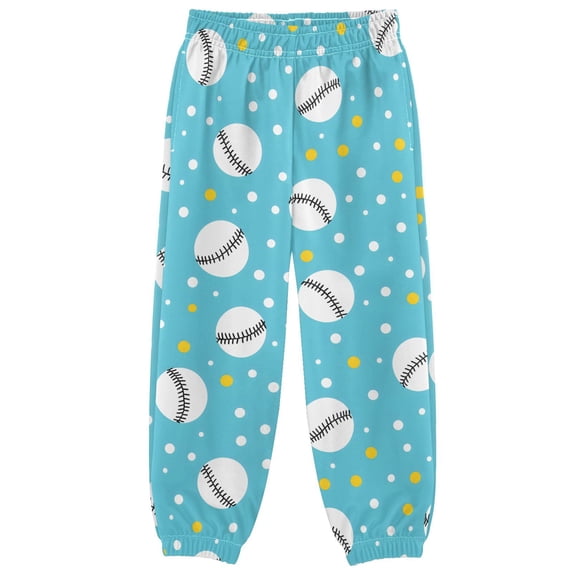 joogoo Baseball Polka Dots Boys' Sweatpants Jogger Pants 9-10Y
