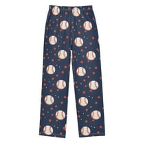 joogoo Baseball and Dots Pajama Pants Pj Bottoms Sleepwear Lounge L