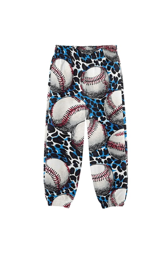 Baseball with Leopard Boys' Sweatpants Jogger Pants 9-10Y