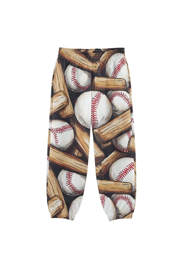 Baseballs Bats Boys' Sweatpants Jogger Pants 5-6Y