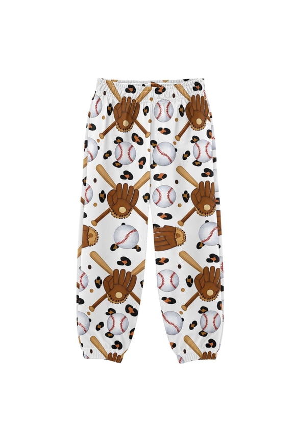 Baseballs Leopards Boys' Sweatpants Jogger Pants 7-8Y