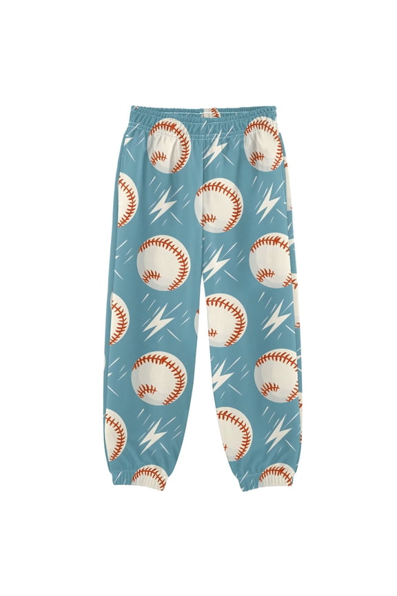Baseballs with Lightning Boys' Sweatpants Jogger Pants 3T