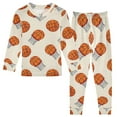 thumbnail image 1 of joogoo Basketball 2 Piece Long Sleeve Tee and Pants Cotton Pajama Set 6Y, 1 of 7