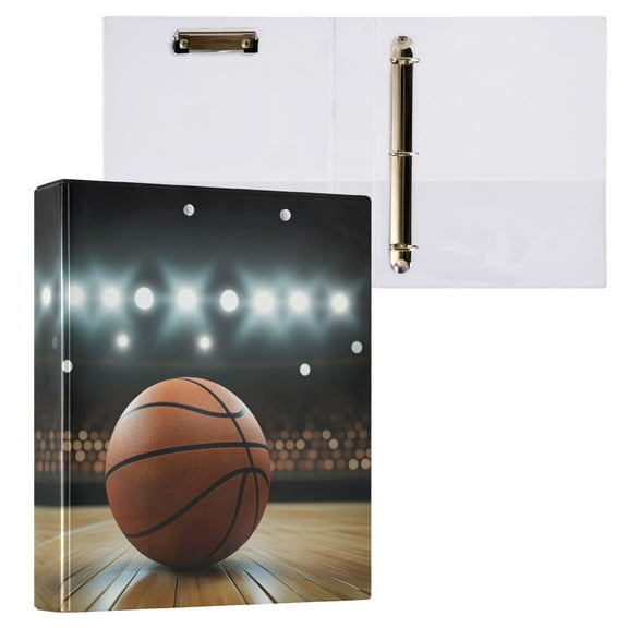 joogoo Basketball Hardcover 3 Ring Binder 1.5" Round Rings Interior Pockets Binders Organizer 1 Pack