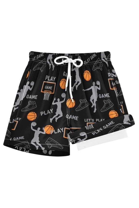 Basketball Player Boys Swim Trunks Beach Swimsuit Shorts Boxer 9-11Y