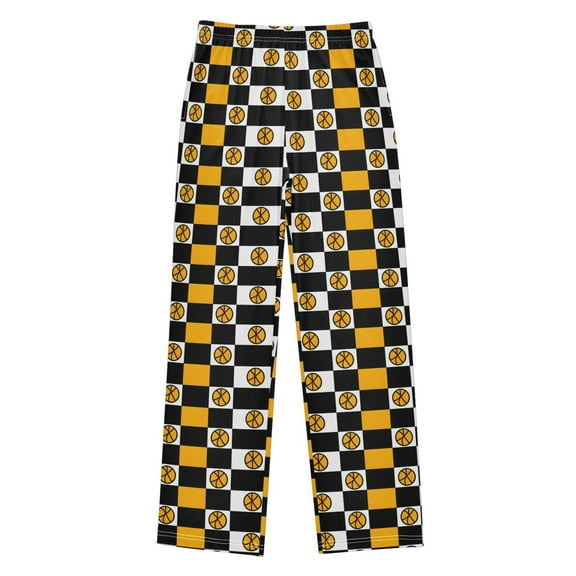 joogoo Basketball in Checkered Pajama Pants Pj Bottoms Sleepwear Lounge S