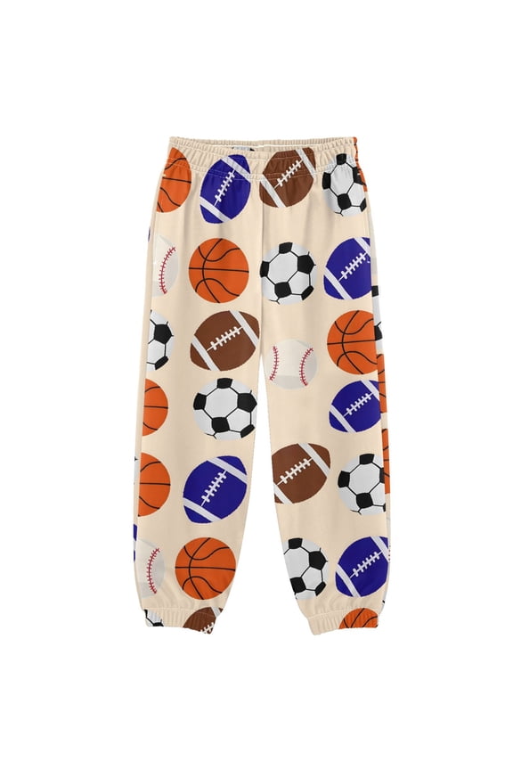 Basketballs Baseball Football Boys' Sweatpants Jogger Pants 3T
