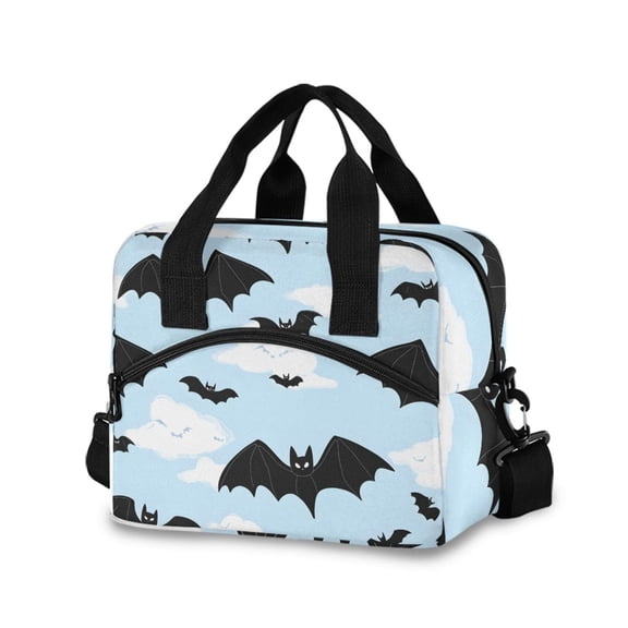 joogoo Bat and Cloud Insulated Lunch Bags Reusable Cooler Box with Shoulder Strap