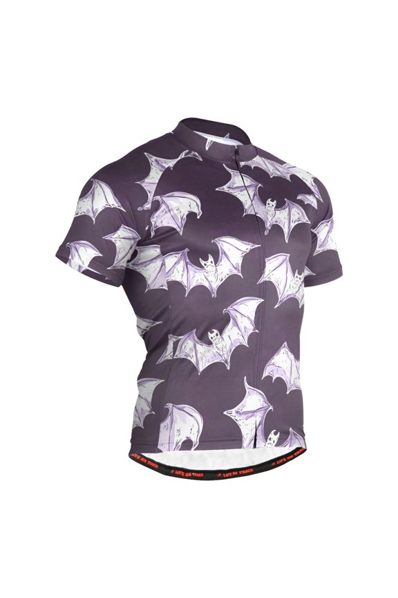 Bats Pattern Men's Cycling Jerseys Mountain Bike Short Sleeve Tops 2XL
