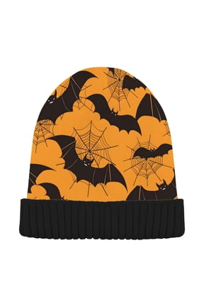 Bats Spiders Webs Beanie Hats Cuffed Winter Warm Knit Thick Beanies