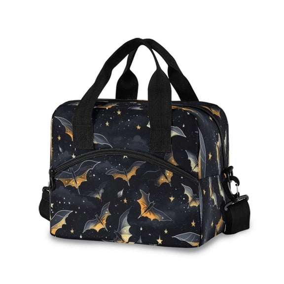 joogoo Bats with Star Insulated Lunch Bags Reusable Cooler Box with Shoulder Strap