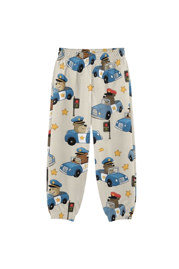 Bear Driving Car Boys' Sweatpants Jogger Pants 3T