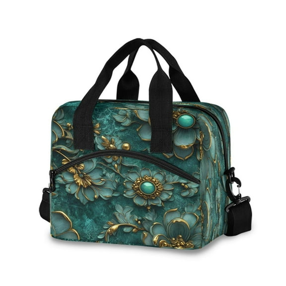 joogoo Beautiful 3d Flower Insulated Lunch Bags Reusable Cooler Box with Shoulder Strap