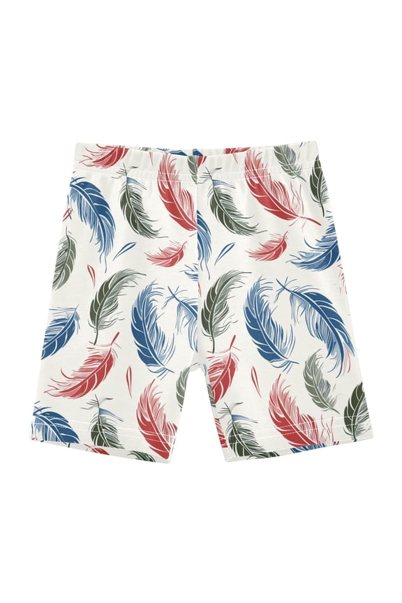 Beautiful Feathers Girls Lined Shorts Bike Dance Bottoms 5T