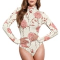 thumbnail image 1 of joogoo Beautiful Roses Flowers-i3 Women's Mock Turtle Neck Long Sleeve Bodysuit S, 1 of 8