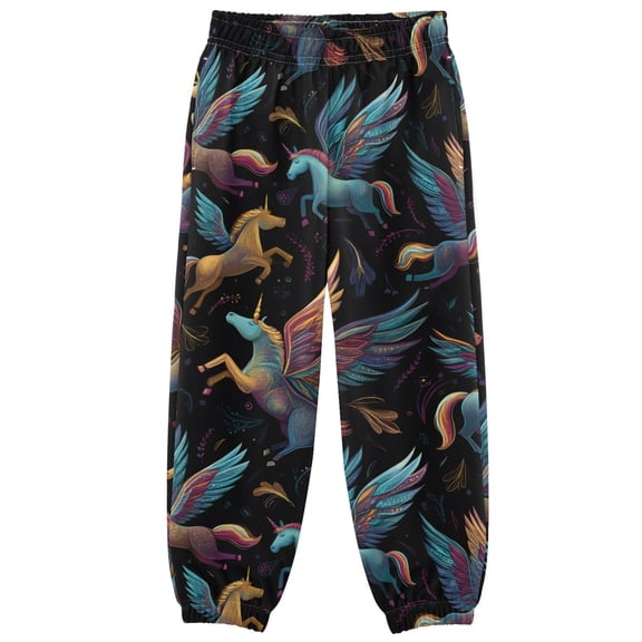 joogoo Beautiful Unicorns Magic Boys' Sweatpants Jogger Pants 5-6Y