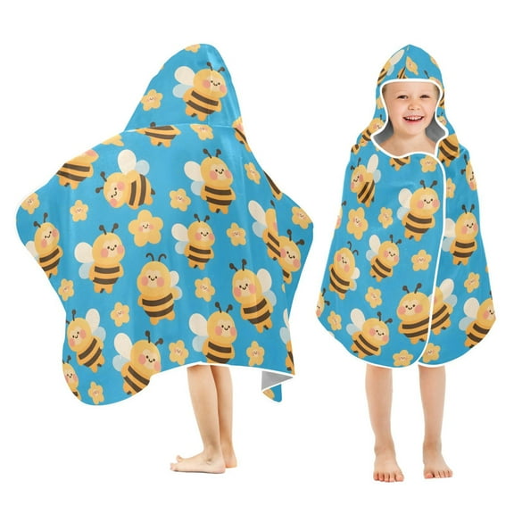 joogoo Bees Cute Kids Hooded Beach Towel Baby Bath Towel 23.5"x50"