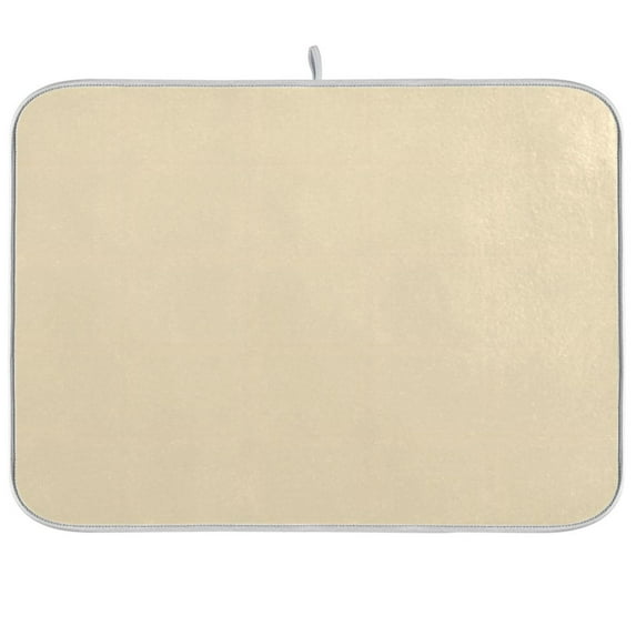 joogoo Beige Dish Drying Mat Kitchen Counter Absorbent Drying Pad 18x24 in Drainer Rack