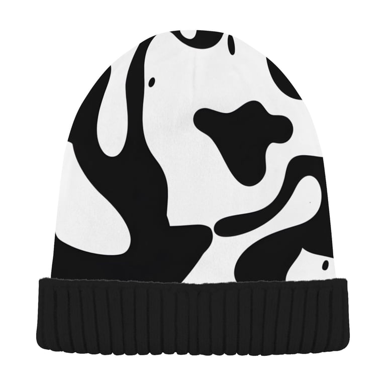 joogoo Black and White Graffiti Beanie Hats Men Women Cuffed  display picture 3