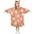 thumbnail image 1 of joogoo Blanket Hoodie for Baseball Leaves Oversize Sweatshirt 3-14 YR L, 1 of 7