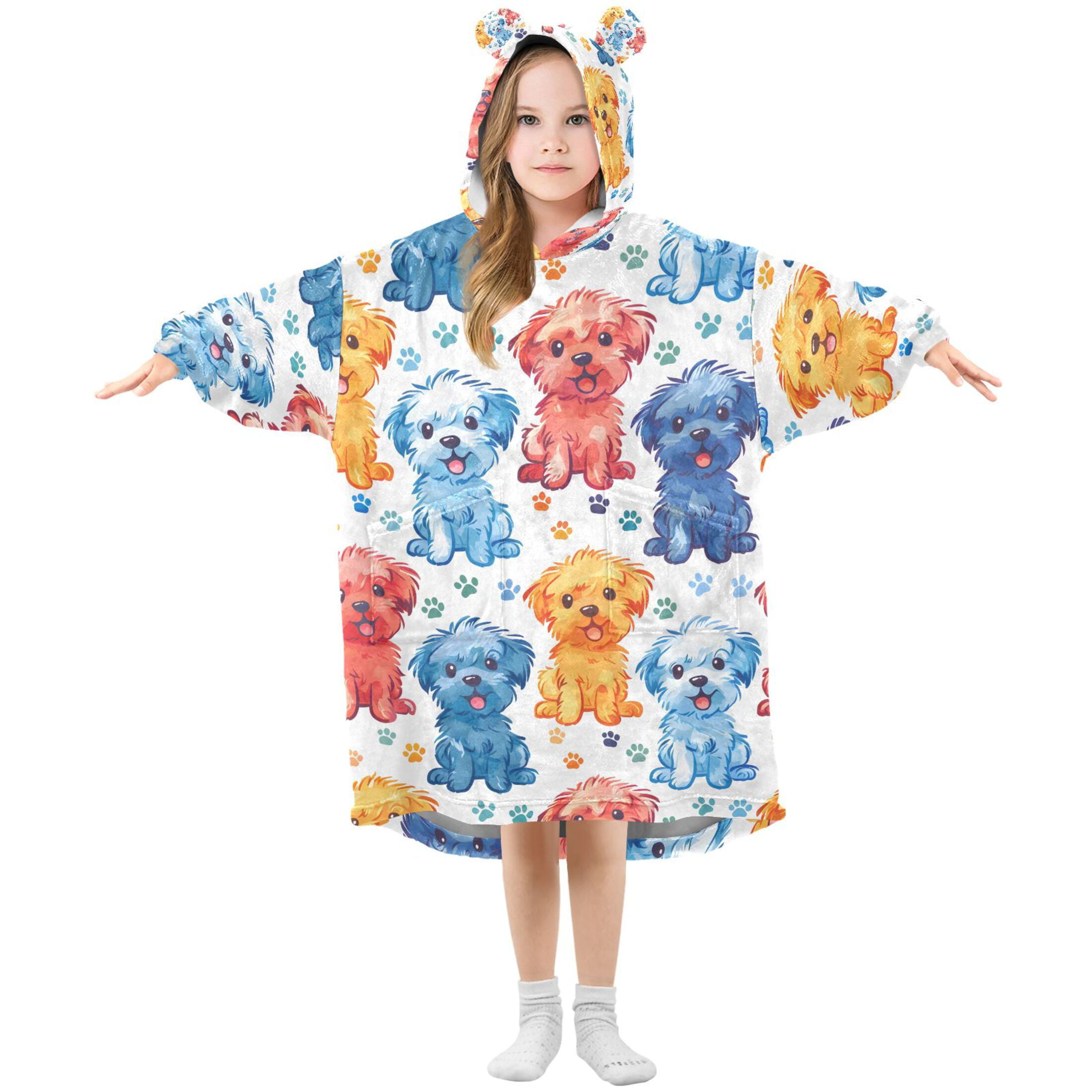 joogoo Blanket Hoodie for Dog Cartoon Oversize Sweatshirt 3-14 YR L