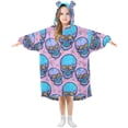 thumbnail image 1 of joogoo Blanket Hoodie for Glitter Halloween Skull Oversize Sweatshirt 3-14 YR L, 1 of 7
