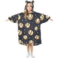 thumbnail image 1 of joogoo Blanket Hoodie for Retro Baseball Oversize Sweatshirt 3-14 YR L, 1 of 7
