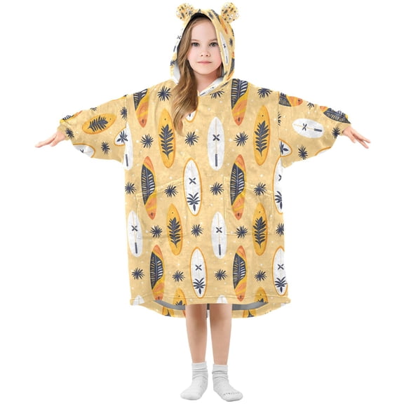 joogoo Blanket Hoodie for Surfboard Summer Oversize Sweatshirt 3-14 YR L