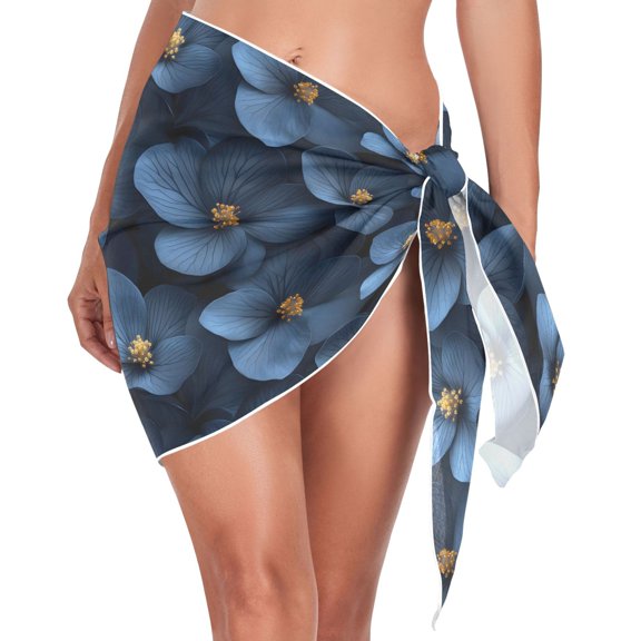 joogoo Blooming Flower Women's Beach Sarong Bathing Suit Wrap Swimwear Cover Ups M